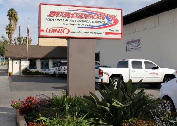 A view of Burgeson's sign outside of their office