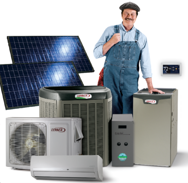 HVAC units and solar panels