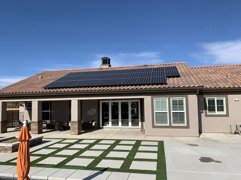 Solar panels on a roof